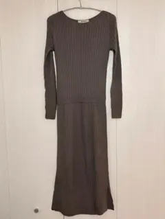 ナノユニバース　毛玉レスニットワンピース