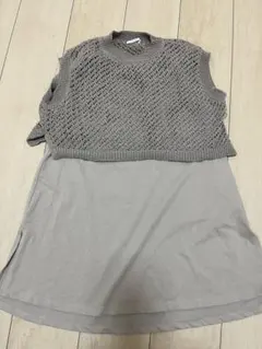 Techichi ノースリーブドレス ベージュ