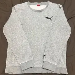 Puma グレー トレーナー 袖口ほつれあり