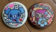 ナルミヤキャラクターズ　刺繍缶バッジ　２個セット
