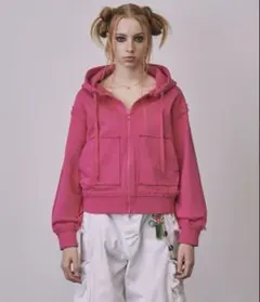 a2o ピンクパーカー