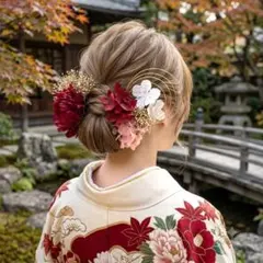 成人式　髪飾り【金箔付き】和装　振袖　卒業式　結婚式　1セットのみ❣️