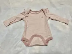 baby GAP ストライプロンパース 6-12ヶ月　ピンク