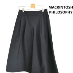 マッキントッシュ　ダークネイビーのワイドパンツ 洗える日本製