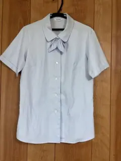 SELERY　セロリー　半袖　ブラウス　水色　7号　制服　リボン付きのサムネイル