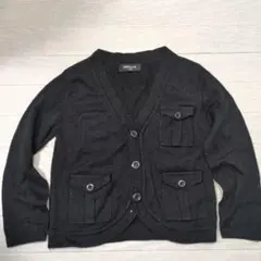COMME CA ISM 黒 カーディガン 110サイズ