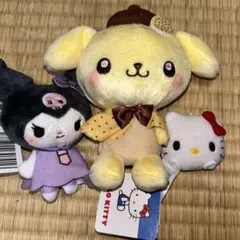 ハローキティ クロミ ポムポムプリン ぬいぐるみセット