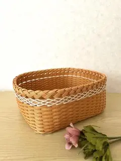 クラフトバンドで作ったバスケットかご