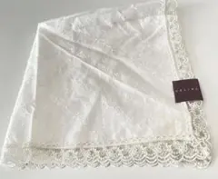 CELINE 刺繍入りハンカチ 白ハンカチ ホワイトハンカチ セリーヌ