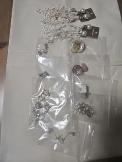 イヤリング まとめ売り Lattice含む パール レース 押し花 大ぶり