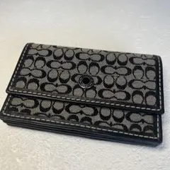コーチ　カードケース　ミニ　シグネチャー　名刺入れ　じゃばら