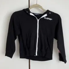 値下げ❗️X-LARGE ブラック パーカー キッズ　120cm