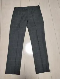 大幅値下げ！UNIQLO グレー チェック柄 スラックス ドライタイプ 76cm