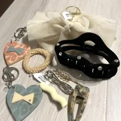 ラティス　スリーコインズ　ヘアアクセサリー　ヘアクリップ　まとめ売り　リボン