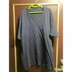 3XL 青　ブルー　Blue ドライカラーVネックT