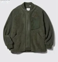 ユニクロ　ホワイトマウンテニアリング　フリースオーバーサイズジャケット　オリーブ