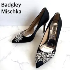 極美品 Badgley Mischka ブライダルシューズ24.0