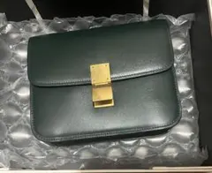 CELINE セリーヌ ダークグリーン ボックスバッグ