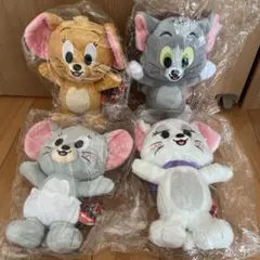 トムとジェリー　スタンドアップミディアムぬいぐるみ　4種セット