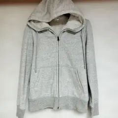 フリースライニング グレー パーカー　Sサイズ