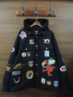 25SS SUPREME Patches Hooded Zip Up Shirtのサムネイル