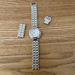 クォーツ時計 シルバー/ゴールド　レディース