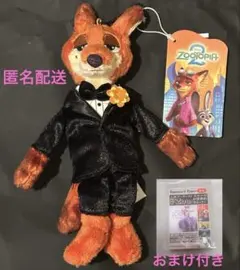 ズートピア ニック・ワイルド タキシード ぬいぐるみマスコット　ズートピア号外付