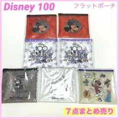Disney ディズニー 100 ハッピーくじ E賞 フラットポーチ 7点セット