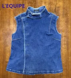L'EQUIPE yoshie inaba レキップ　 デニム　ベスト　M