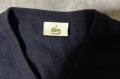 LACOSTE ラコステ　ダークネイビー Vネックセーター サイズ4 ラルフ好き