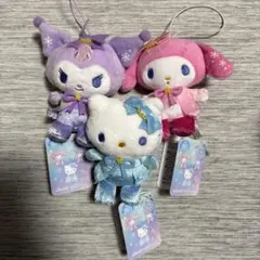 サンリオキャラクターズ スノーレインボーマスコット3種コンプセット