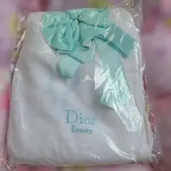 Dior ディオール ノベルティー 非売品 バスタオル ホワイト & ブルーロゴ