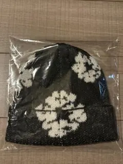 DENIM TEARS 花柄ニット帽 アルパカ ブラック