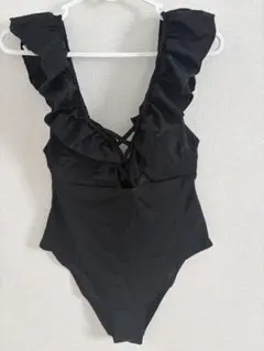 H&M フリル ワンピース水着 ブラック EUR38のサムネイル