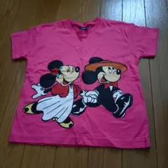 ディズニー ミッキー・ミニー Tシャツ ピンク