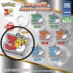 ポケモン30周年メタルチャームマスコット ピカチュウ めじるしアクセサリー