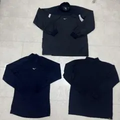 Mizuno ZETT ネイビー長袖アンダーシャツ(薄手) 160