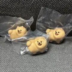 ポメラニアン ミニチュアフィギュア 3個セット カプセルトイ