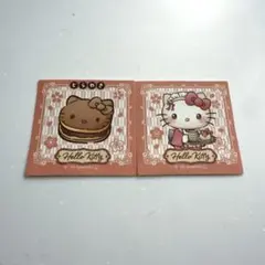 サンリオキャラクターズ和菓子ティータイムステッカーキティ2枚セット
