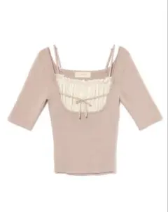 ANDMARY Cachecoeur lace set tops beige - メルカリ