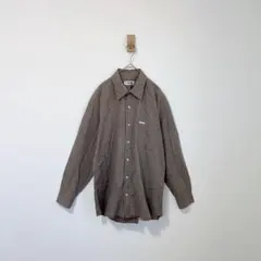 U.P renoma ユーピーレノマ　チェックシャツ　メンズ　L 茶色のサムネイル