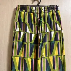 【美品】ZARA 幾何学模様 ワイドパンツ