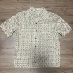 90s LLBEAN 開襟 半袖シャツ 総柄 アロハシャツ 古着 アメカジのサムネイル