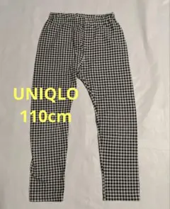 UNIQLO ユニクロ レギンスパンツ 110cm チェック 白 黒のサムネイル