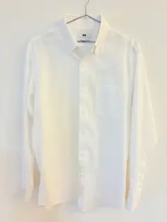 【美品】ユニクロスーパーノンアイロン スリムフィット ワイシャツ L