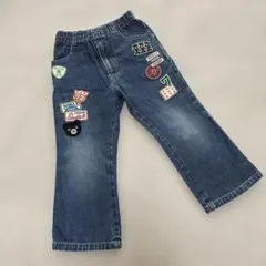 ミキハウス　Double B パッチ付きデニムパンツ 100cm