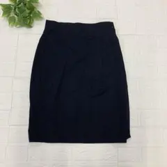 MARELLA DUE マレーラ　イタリア製　膝丈　ラップスカート　ネイビーのサムネイル
