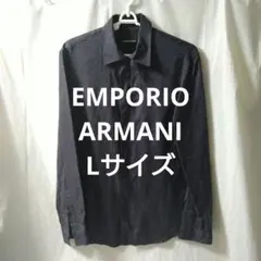 Giorgio Armani ダークネイビー濃紺 長袖リネンシャツ 黒タグ - メルカリ
