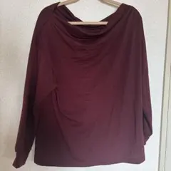 SHEIN バーガンディ オフショルダー M