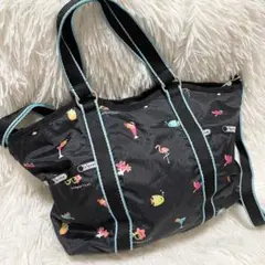良品 LeSportsac トートバッグ ハンド トロピカル柄 2way